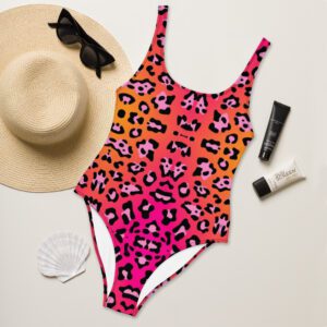 Neon Jaguar One-Piece Swimsuit